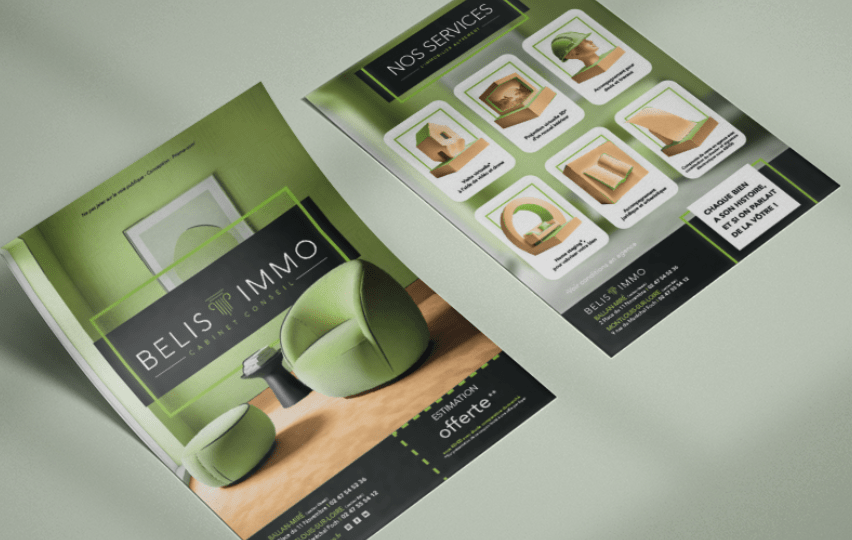 Dépliant Belisimmo - Réalisation Prisma Com'